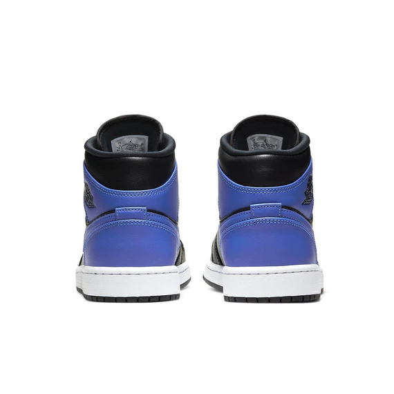 נייק ג'ורדן-Nike Air jordan 1 Mid -Hyper Royal Tumbled Leather – תמונה 2