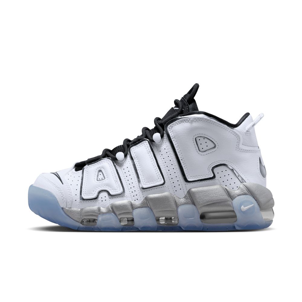 נייק אפטמפו סניקרס לגברים NIKE AIR MORE UPTEMPO '96 WHITE GREY – תמונה 4