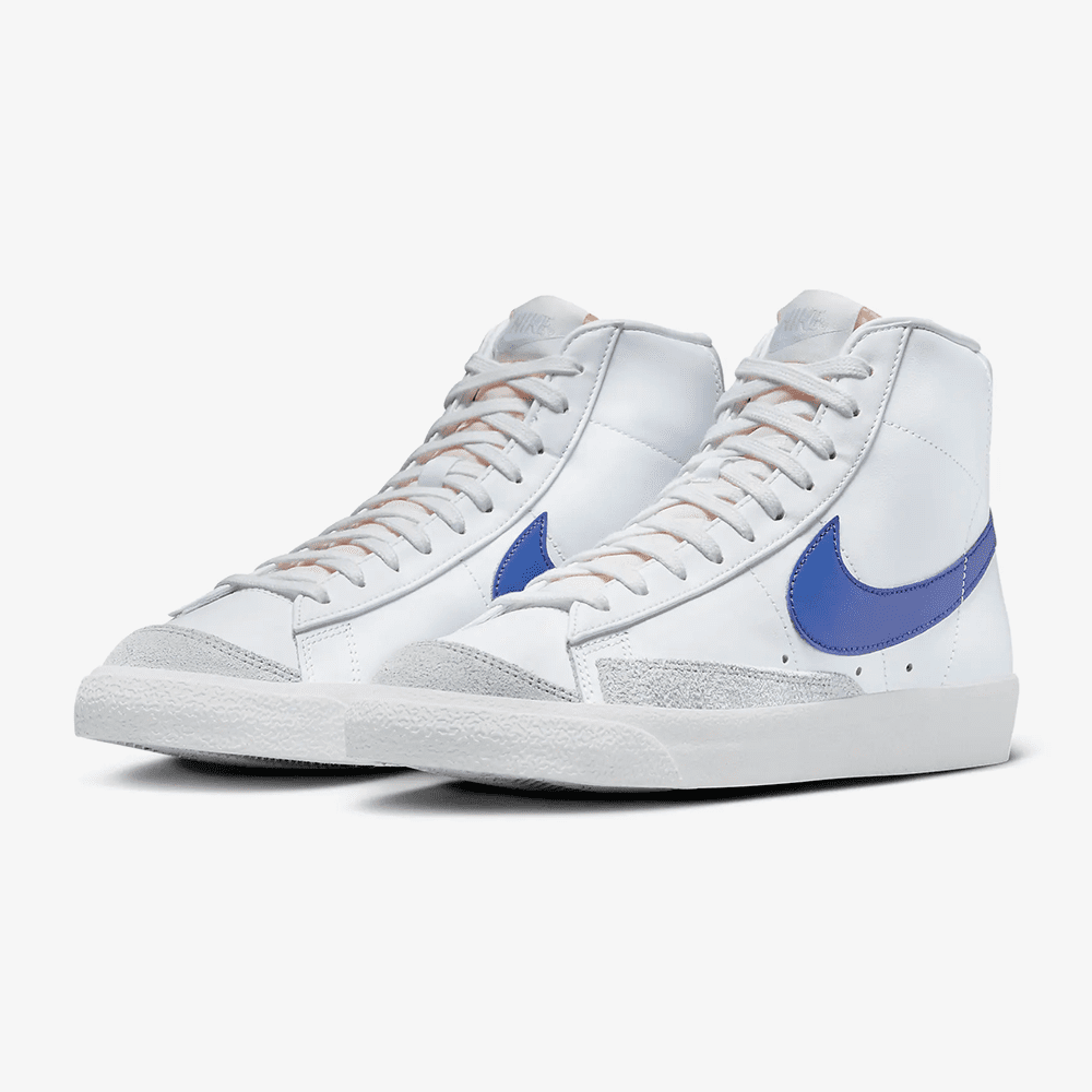 נייק בלייזר גבוהות- NIKE BLAZER MID '77 VINTAGE WHITE BLUE – תמונה 3