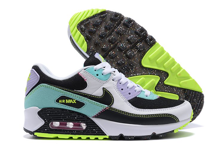 NIKE AIR MAX 90 Femme chaussures Entrainement de sport Violet Bleu Noir – תמונה 3