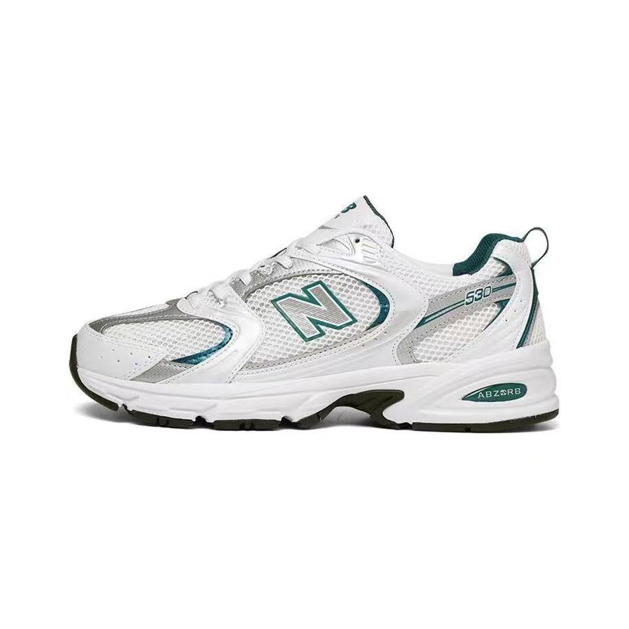  סניקרס ניו באלאנס NEW BALANCE 530 GREEN & WHITE – תמונה 4