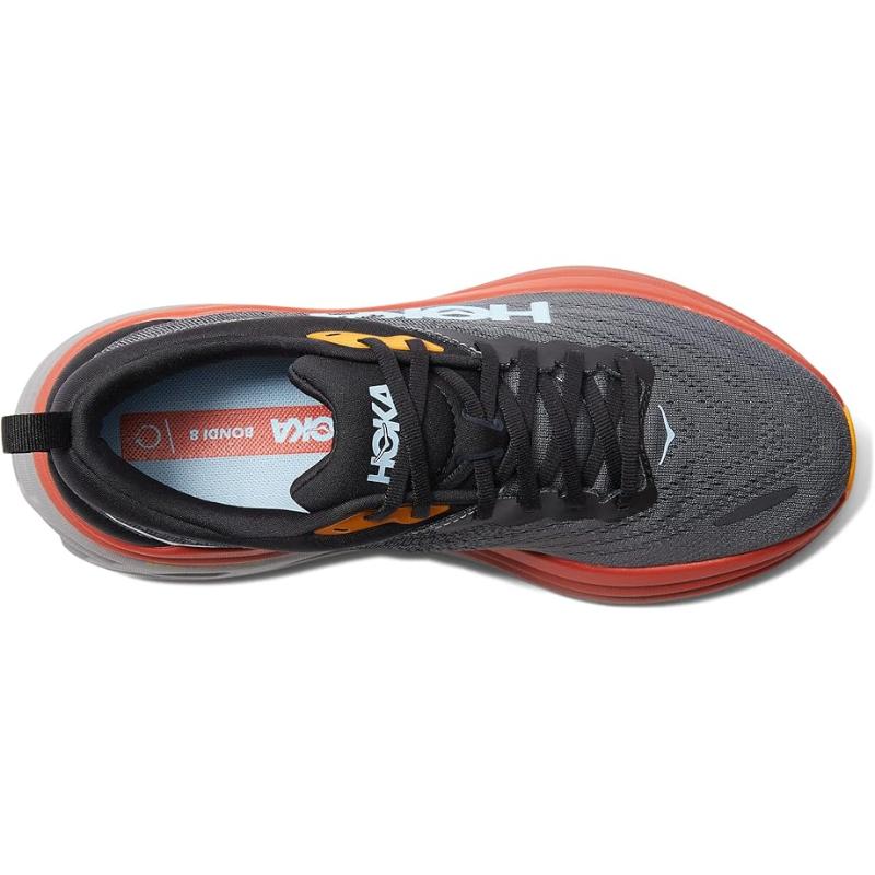 נעלי הוקה - HOKA Bondi 8 Grey Black – תמונה 5