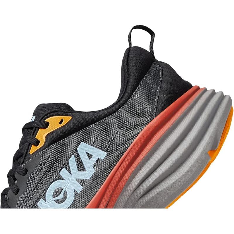 נעלי הוקה - HOKA Bondi 8 Grey Black – תמונה 4