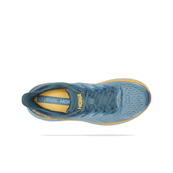 נעלי הוקה - HOKA Clifton 8 Grey Yellow – תמונה 3