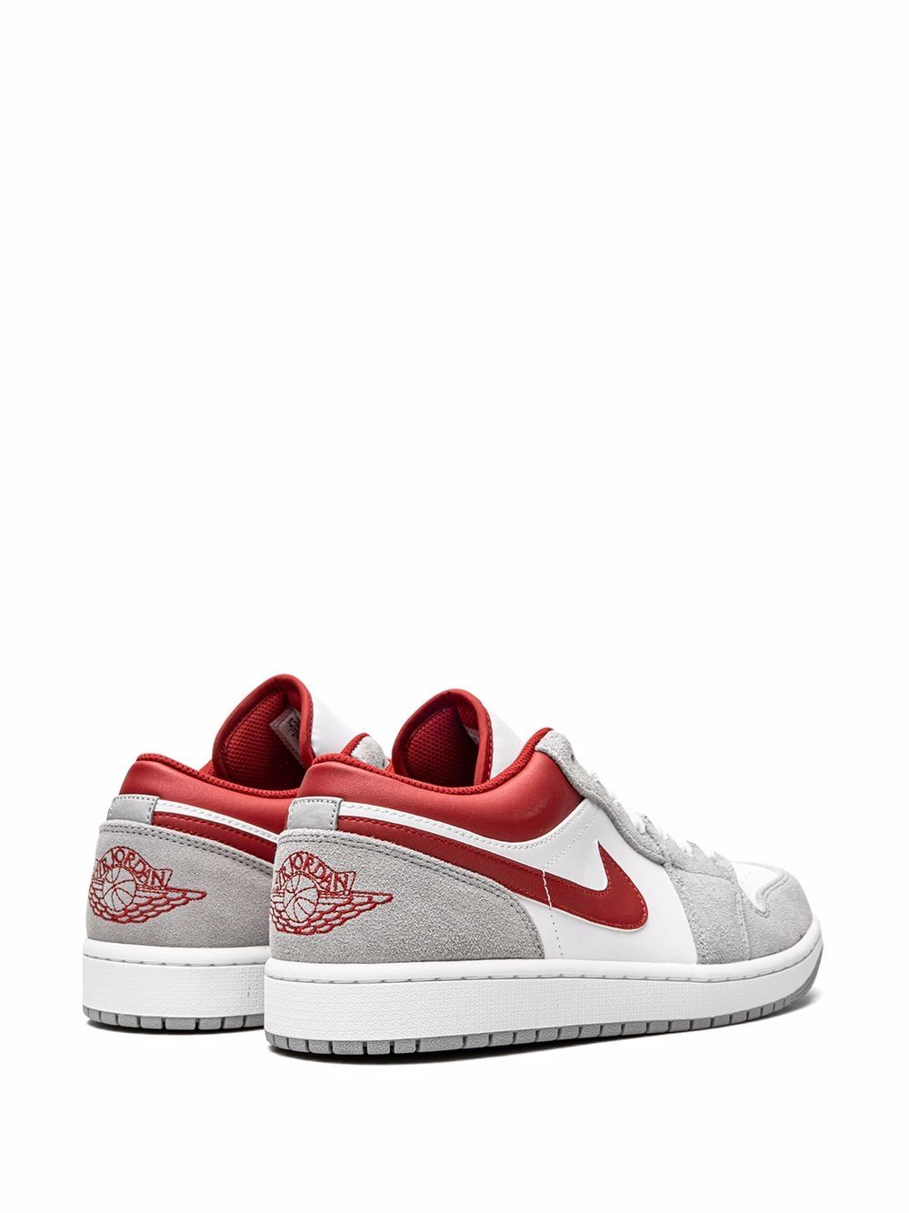 נייק ג'ורדן -NIKE AIR JORDAN 1 LOW - White/Grey/Red – תמונה 3