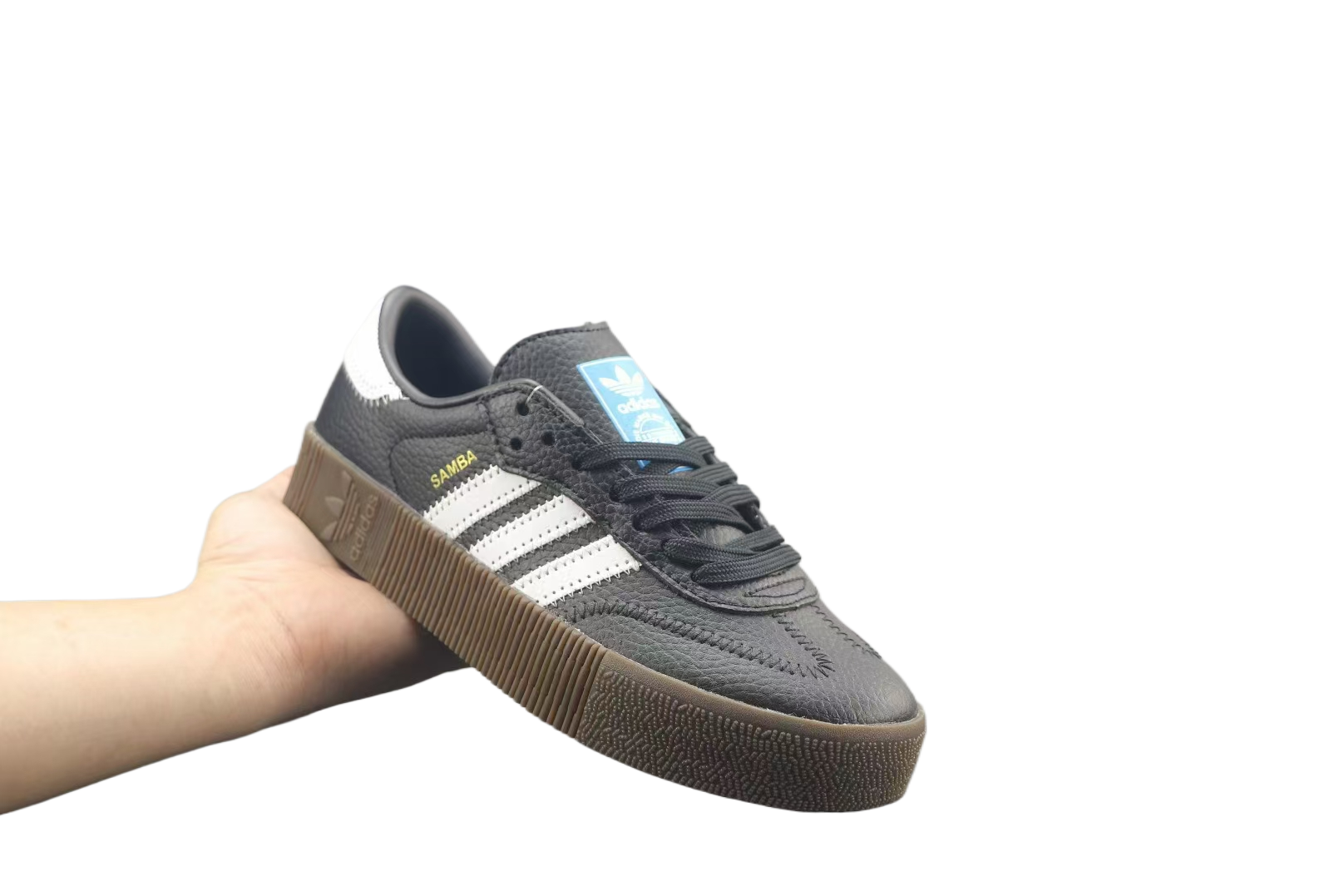 נעלי אדידס- Adidas Sambarose Sneakers Black/White – תמונה 6