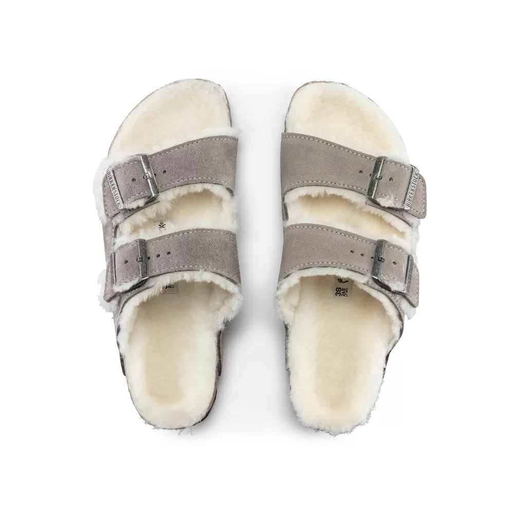 כפכפי בירקנשטוק | Birkenstock Arizona fur Gray – תמונה 3