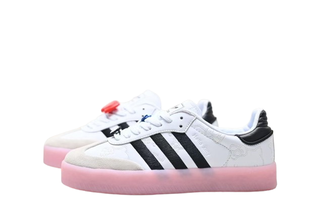 נעלי אדידס- Adidas Sambarose Sneakers White Black Pink – תמונה 4
