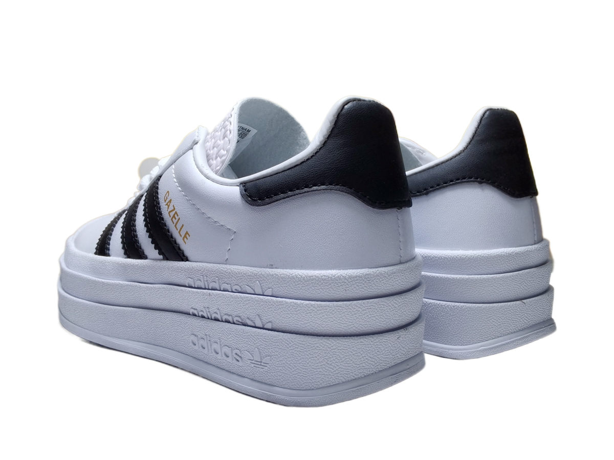 אדידס גאזל- ADIDAS GAZELLE BOLD SHOES White Black – תמונה 6