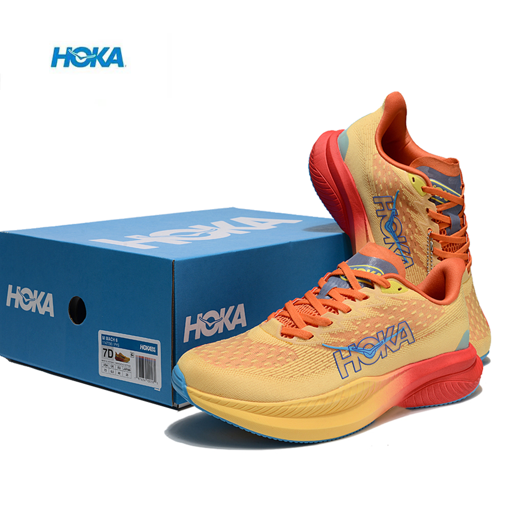 נעלי הוקה - HOKA MACH 6 Yellow Red – תמונה 3