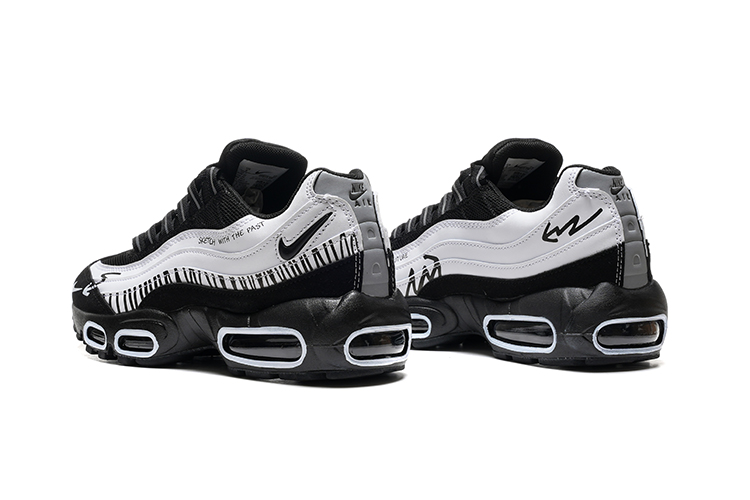 נעלי נייק NIKE AIR MAX 95 WHITE BLACK TURKIZ – תמונה 5
