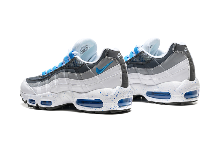 נעלי נייק NIKE AIR MAX 95 WHITE GRAY BLUE TURKIZ – תמונה 4