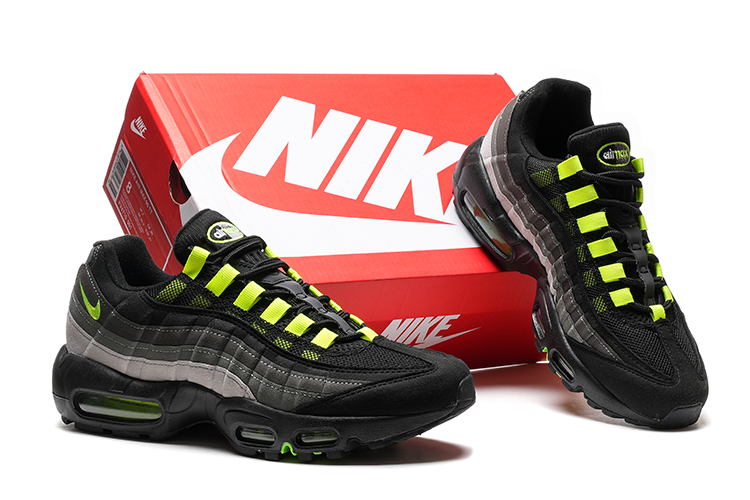 נעלי נייק NIKE AIR MAX 95 BLACK GRAY LEMON TURKIZ – תמונה 5