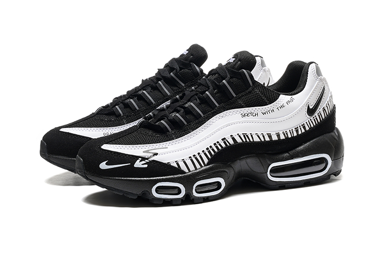 נעלי נייק NIKE AIR MAX 95 WHITE BLACK TURKIZ – תמונה 3
